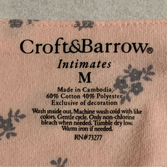 Croft & Barrow Pink NWOT Flannel Nightgown Women’s M Lace Trim Long Sleeve Maxi. - Picture 7 of 13